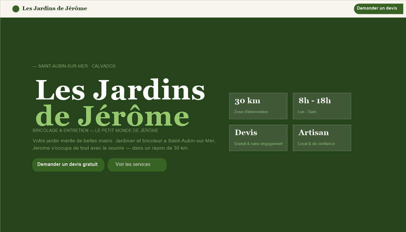 Les Jardins de Jérôme — Jardinier & Bricoleur